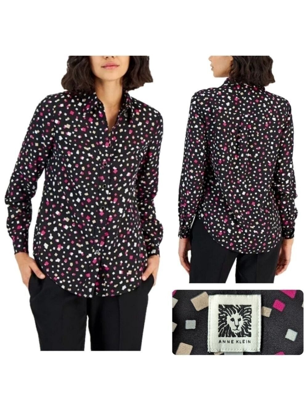 5/$20!! Anne Klein button-front blouse